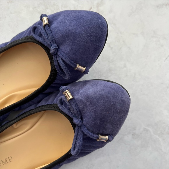 Ivanka Trump Purple Leather Ballet Bow Flats 7.5M - Picture 2 of 14